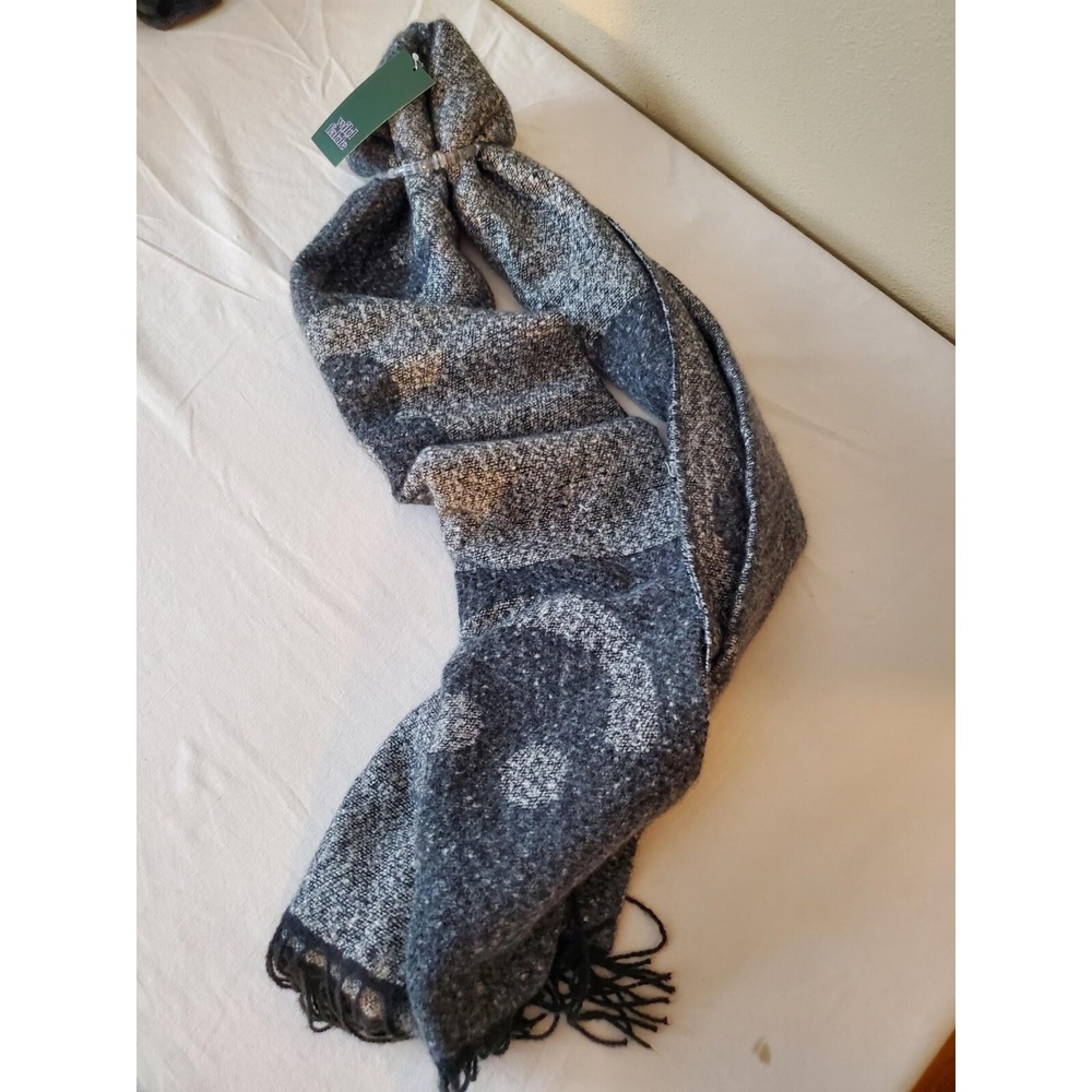 Wild Fable Women's Solid Blanket Scarf One Size Black/Gray Approx. 15" x 72"